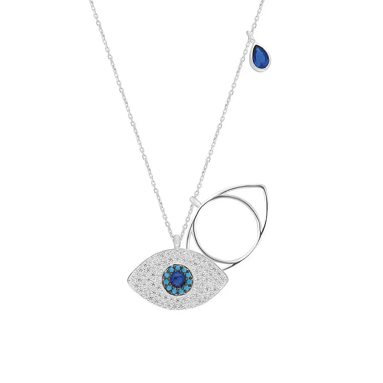 Stylish Evil Eye Necklace – Leyla-Silver-State of Style