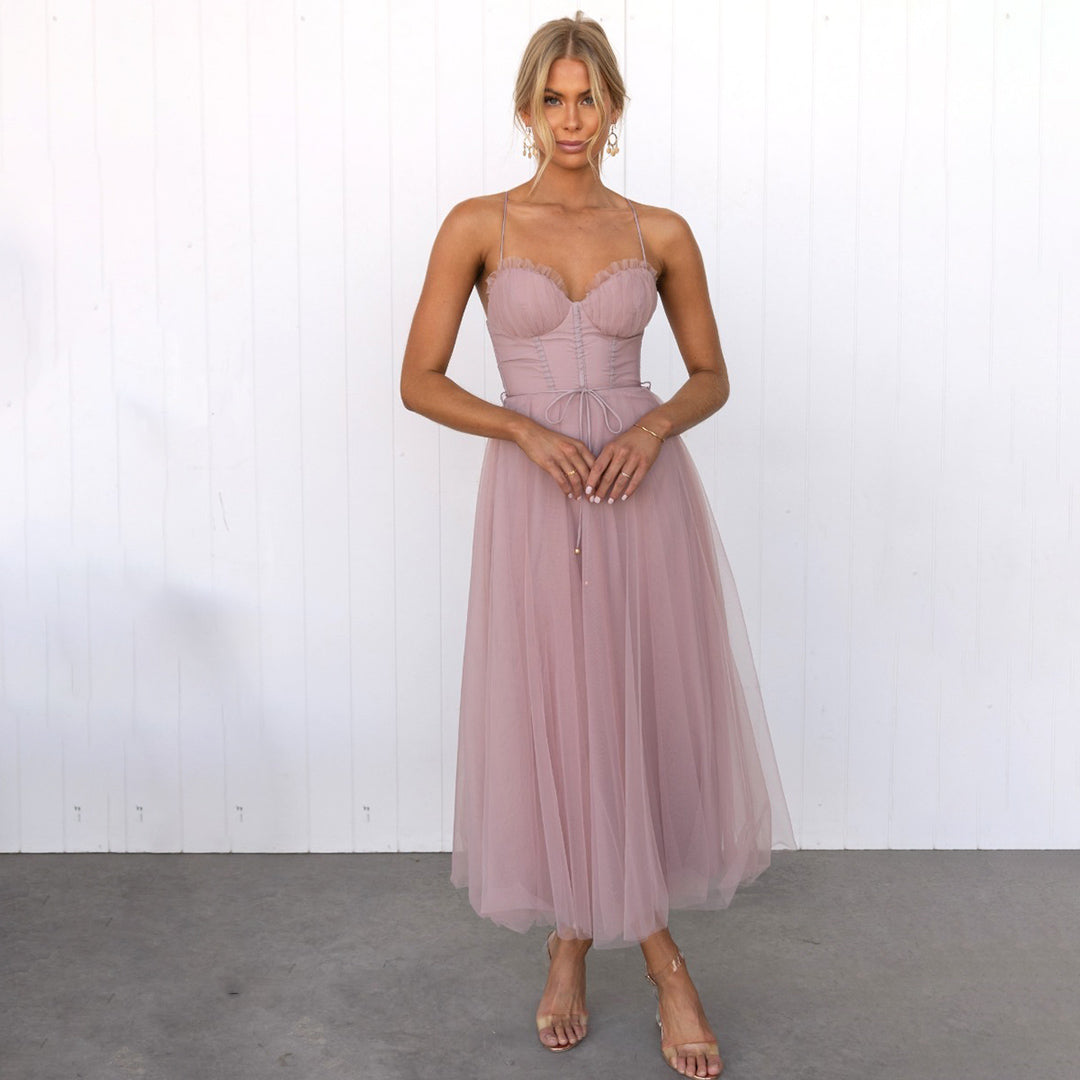 Stylish Festive Midi Dress - Luna-Pink-2XS-State of Style