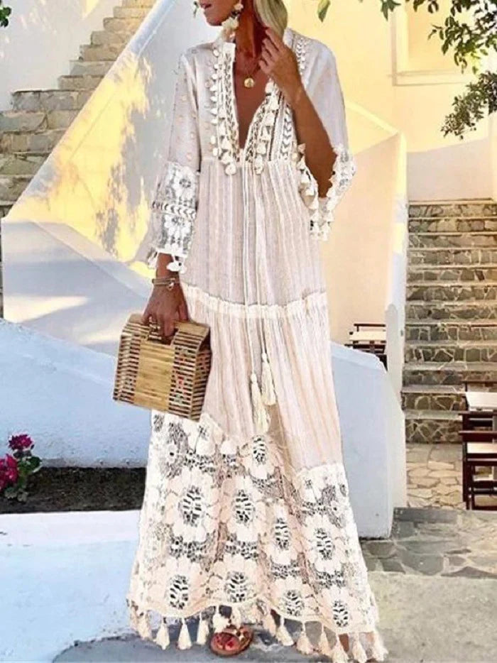 Stylish figure-hugging lace dress for women – Elina-White-S-State of Style