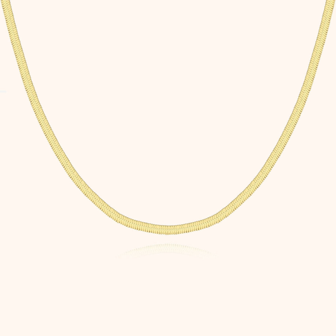 Stylish Flat Chain Necklace – Helena-Gold-State of Style