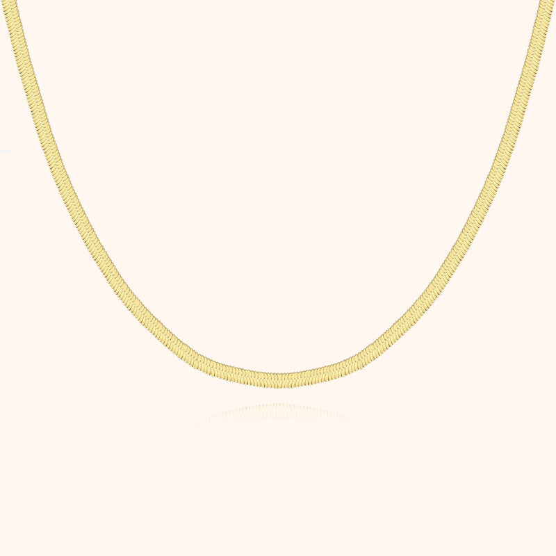 Stylish Flat Chain Necklace – Helena-Gold-State of Style