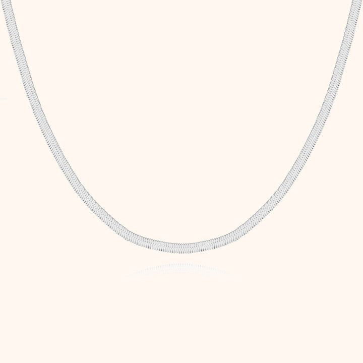 Stylish Flat Chain Necklace – Helena-Silver-State of Style