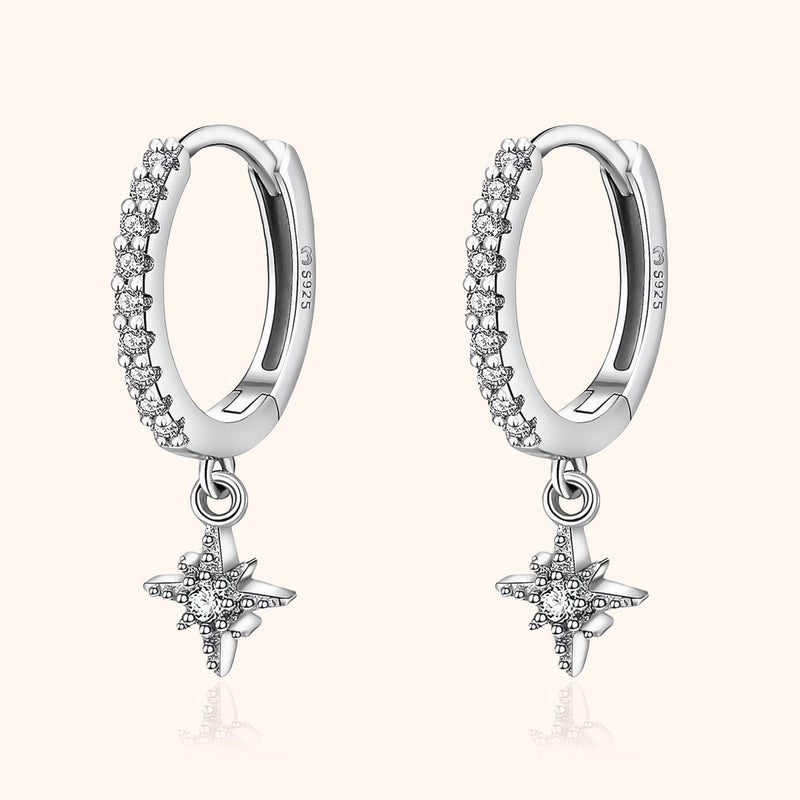 Stylish Galaxy Earrings – Celestia-Silver-State of Style