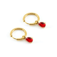 Stylish Garnet Birthstone Jewellery Set - Liora-Earrings-State of Style