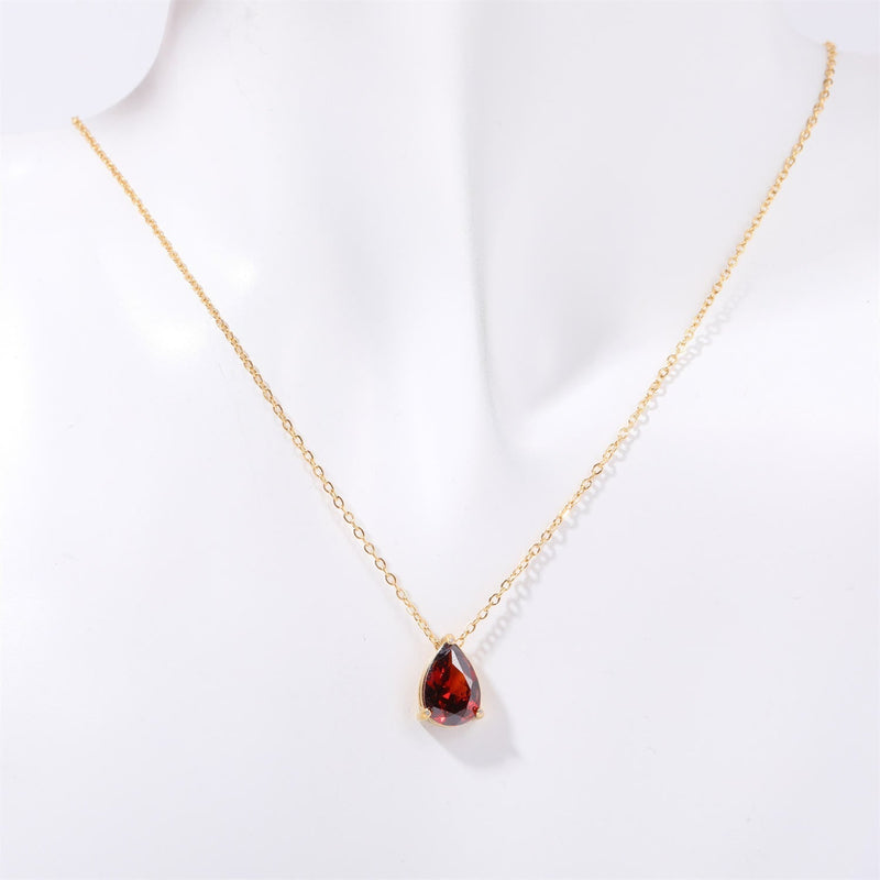 Stylish Garnet Birthstone Jewelry Set - Liora-Necklace-State of Style