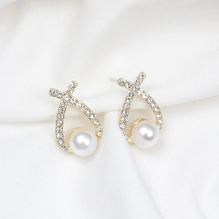 Stylish Glitter Pearl Earrings – Marie-State of Style