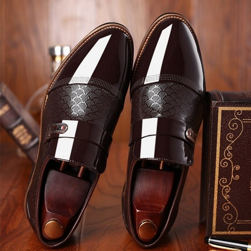 Stylish Glossy Men's Shoes - Hudson-Black-6.0-State of Style
