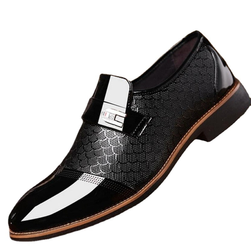 Stylish Glossy Men's Shoes - Hudson-Black-6.0-State of Style