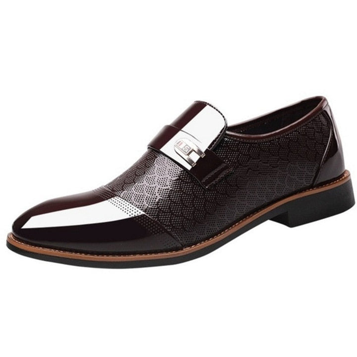 Stylish Glossy Men's Shoes - Hudson-Black-6.0-State of Style