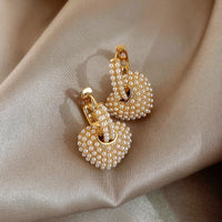 Stylish Golden Pearl Earrings for Women - Anne-State of Style