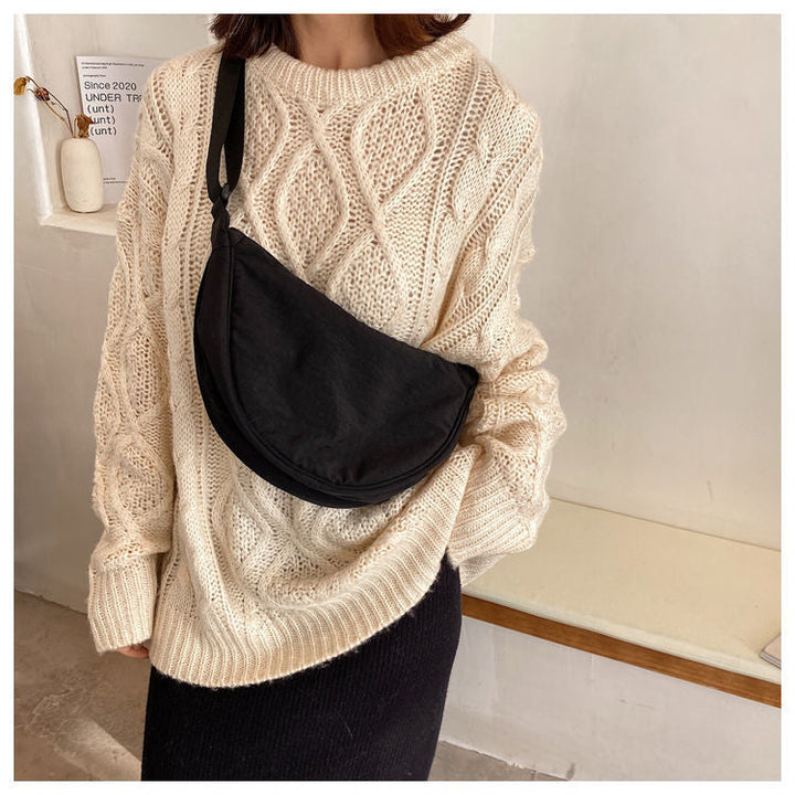 Stylish Half Moon Crossbody Bag - Luna-Black-State of Style