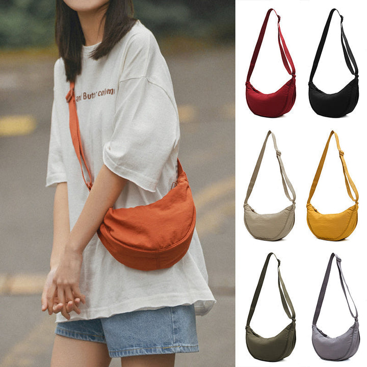 Stylish Half Moon Crossbody Bag - Luna-Black-State of Style