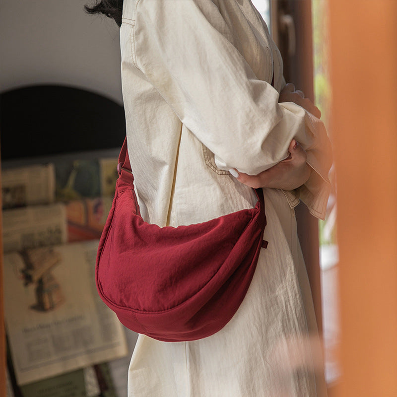 Stylish Half Moon Crossbody Bag - Luna-Red-State of Style