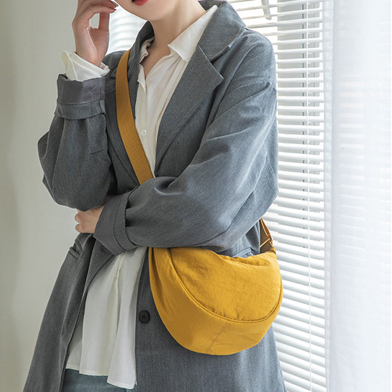 Stylish Half Moon Crossbody Bag - Luna-Yellow-State of Style