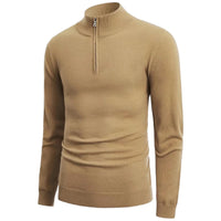 Stylish Half-Zip Men's Sweater - NordFlex-Beige-S-State of Style