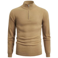 Stylish Half-Zip Men's Sweater - NordFlex-Beige-S-State of Style