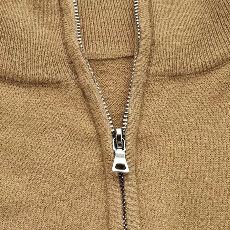 Stylish Half-Zip Sweater for Men - NordFlex-Beige-S-State of Style