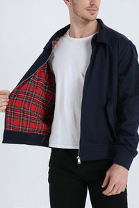 Stylish Harrington Jacket for Men – Ryder-Dark Blue-S-State of Style