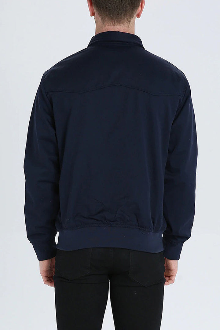 Stylish Harrington Jacket for Men – Ryder-Dark Blue-S-State of Style
