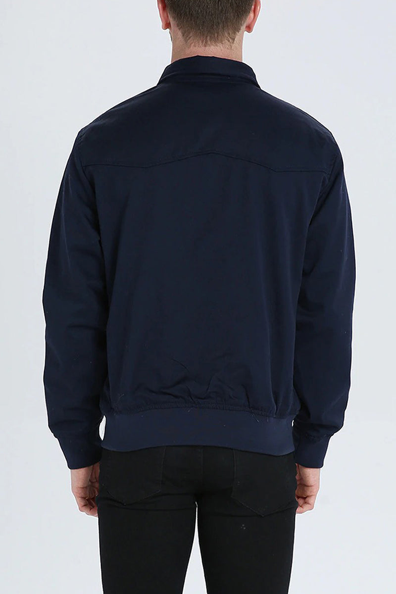 Stylish Harrington Jacket for Men – Ryder-Dark Blue-S-State of Style