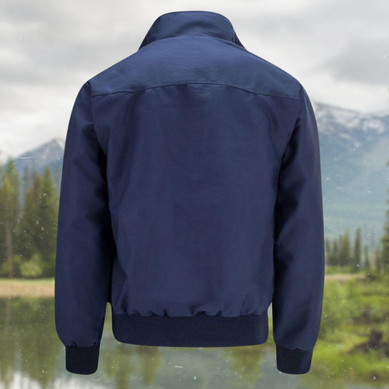 Stylish Harrington Jacket for Men – Ryder-Dark Blue-S-State of Style