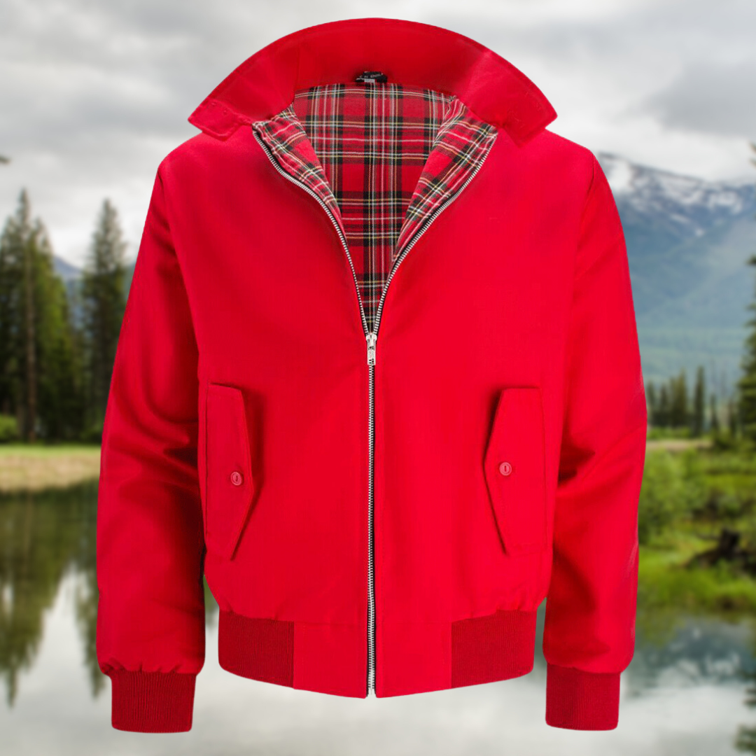 Stylish Harrington Jacket for Men – Ryder-Red-S-State of Style