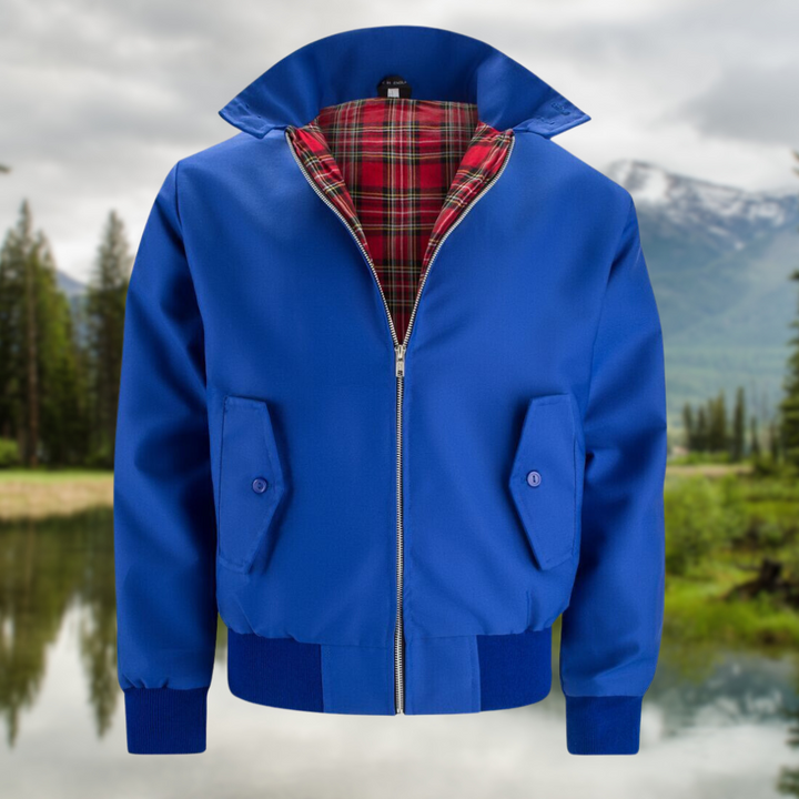 Stylish Harrington Jacket for Men – Ryder-Royal Blue-S-State of Style