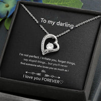 Stylish Heart Necklace - Amara-14k White Gold-Standard-State of Style