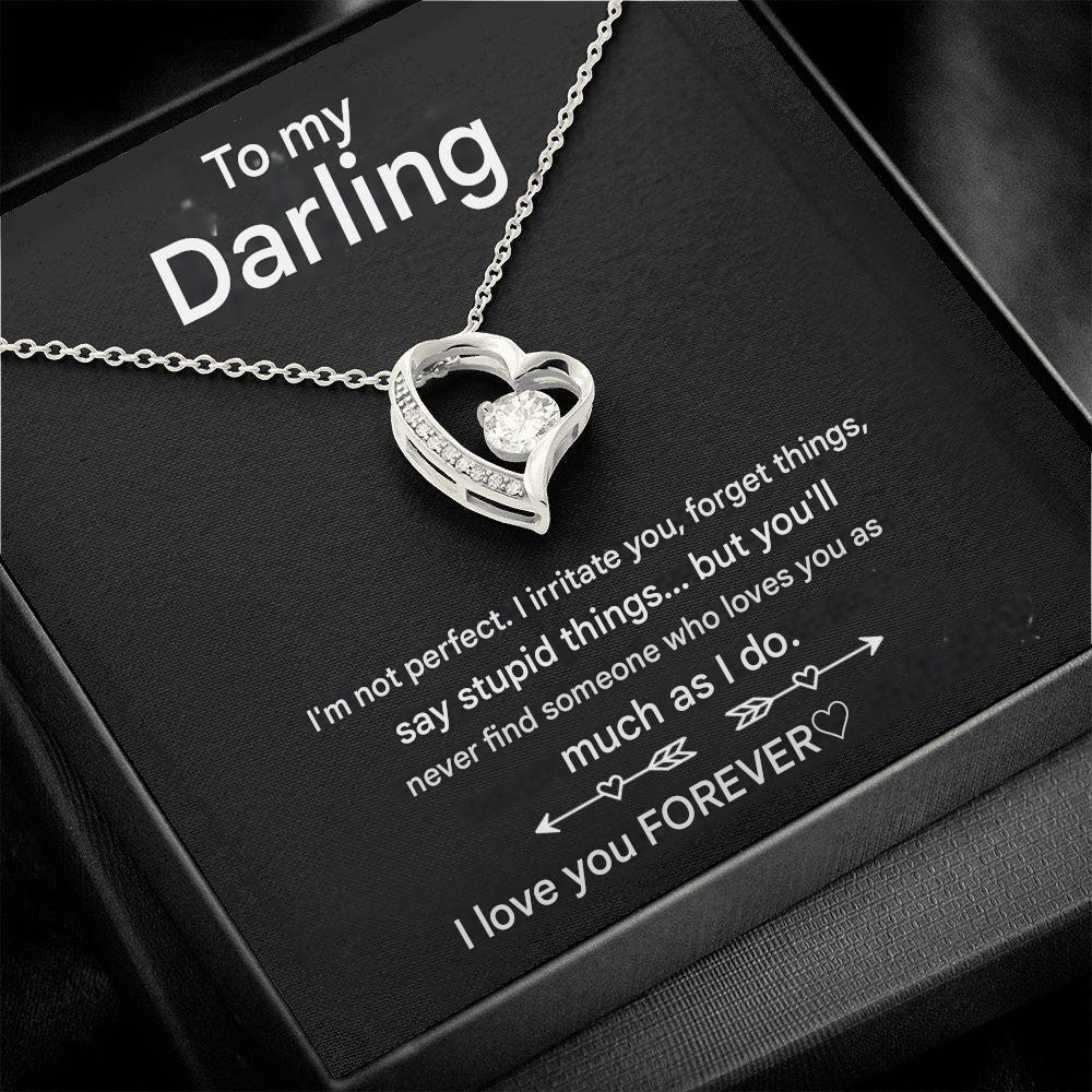 Stylish Heart Necklace - Amara-14k White Gold-Standard-State of Style