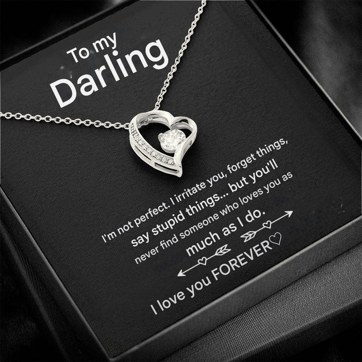 Stylish Heart Necklace - Amara-14k White Gold-Standard-State of Style