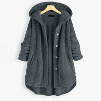 Stylish Hooded Fleece Jacket - FleeceLux-Grey-S-State of Style