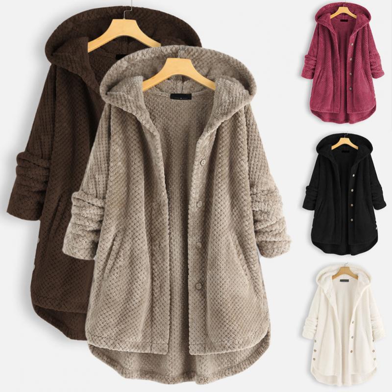 Stylish Hooded Fleece Jacket - FleeceLux-White-S-State of Style