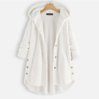 Stylish Hooded Fleece Jacket - FleeceLux-White-S-State of Style