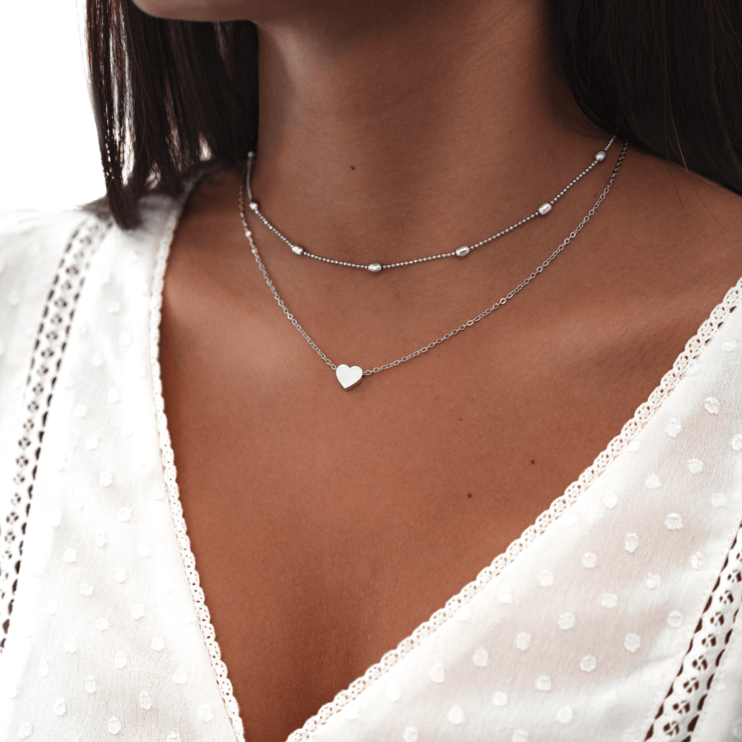 Stylish Julia Love Necklace-Silver-State of Style