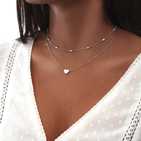 Stylish Julia Love Necklace-Silver-State of Style