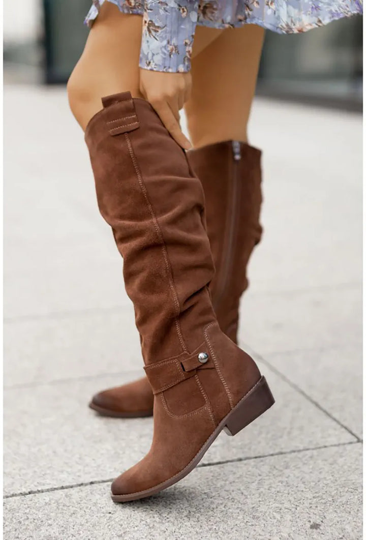 Stylish Knee-High Winter Boots for Women - Frost-Brown-4.5-State of Style