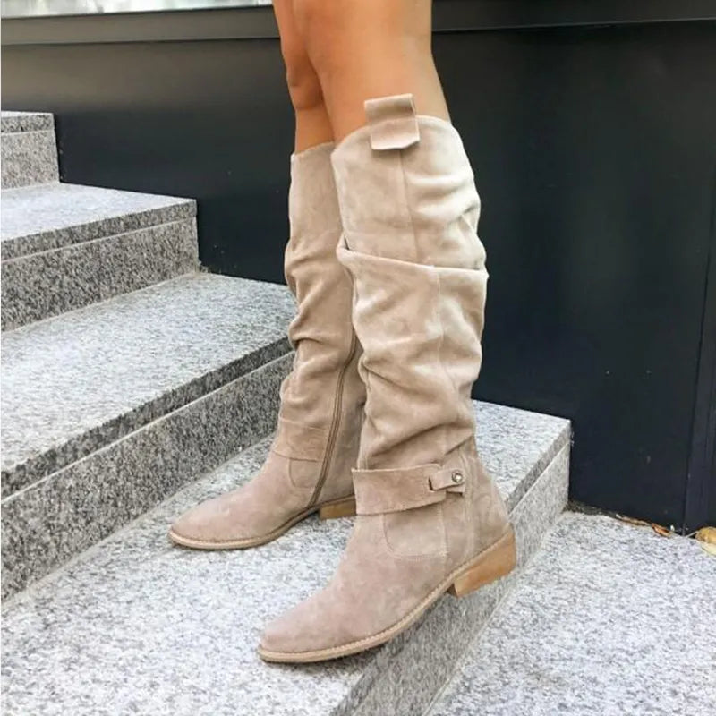 Stylish Knee-High Winter Boots for Women - Frost-Brown-4.5-State of Style