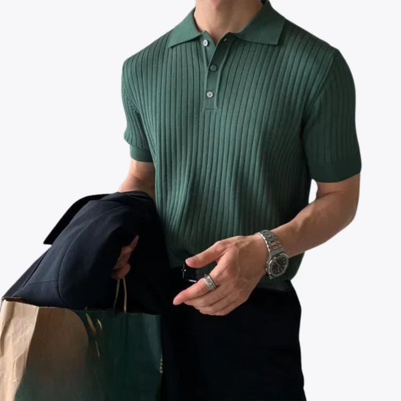Stylish Knit Lapel Polo | Comfortable & Versatile Men's Wear-Dark Green-Small-State of Style
