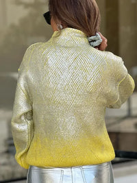 Stylish Knitted Ladies’ Sweater with Ombre - Camille-Purple-S-State of Style