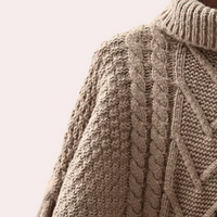 Stylish Knitted Turtleneck for Women - Lina-Red-State of Style