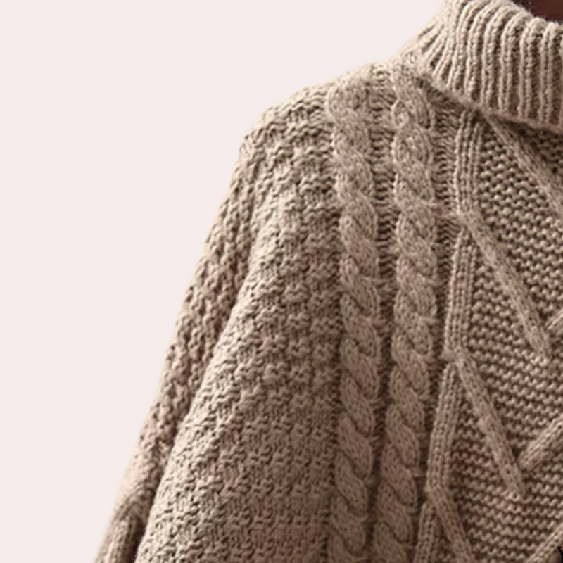 Stylish Knitted Turtleneck for Women - Lina-Red-State of Style