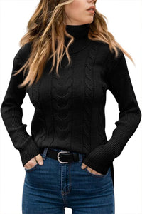 Stylish Knitted Women's Turtleneck - Denise-Apricot-S-State of Style