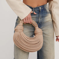 Stylish Knotted Shoulder Bag - Kiana-Beige-State of Style