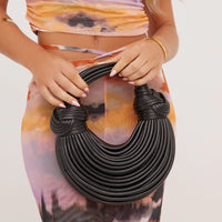 Stylish Knotted Shoulder Bag - Kiana-Black-State of Style