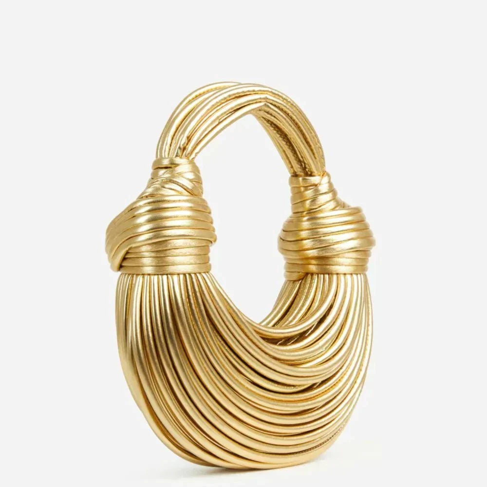 Stylish Knotted Shoulder Bag - Kiana-Gold-State of Style
