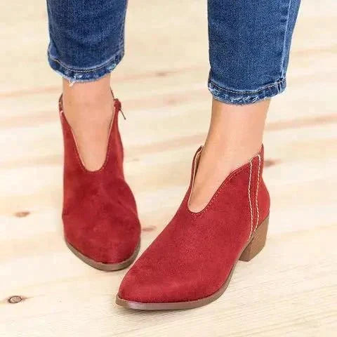 Stylish Ladies Ankle Boots - Eveline-Red-3.5-State of Style