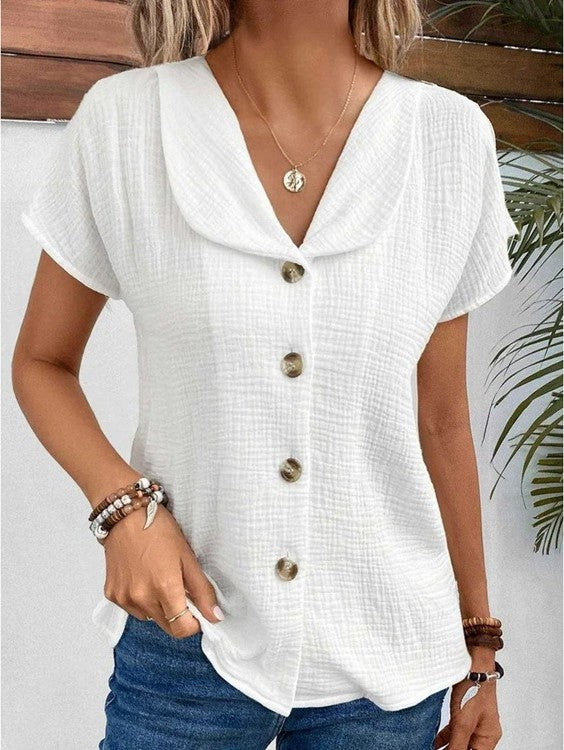 Stylish Ladies' Blouse - Sophia-White-XS (36-38)-State of Style