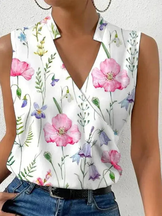 Stylish ladies' summer blouse with a flowing fit – Rania-Pink-S-State of Style