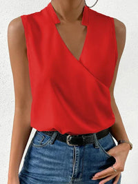 Stylish ladies' summer blouse with a flowing fit – Rania-Red-S-State of Style