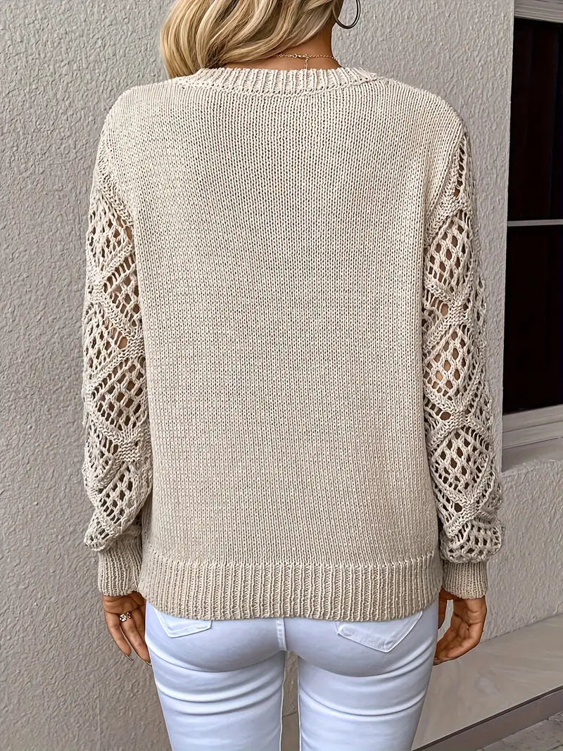 Stylish Ladies' Sweater - Elisa-Beige-S-State of Style